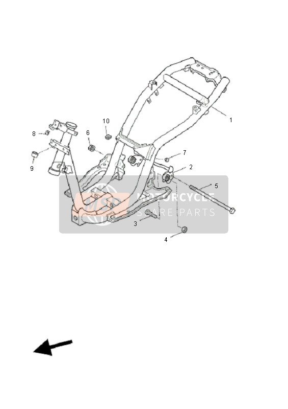 Yamaha EW50N SLIDER 2010 Telaio per un 2010 Yamaha EW50N SLIDER